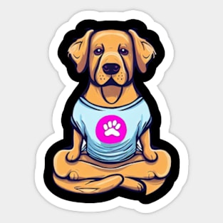 Dog Yoga #2 Sticker